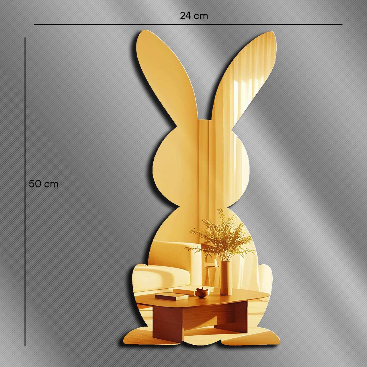 Oglinda decorativa, EAS005GOLD, Partea de jos: 100% EVA (Grosime: 10 mm), Auriu - view 4