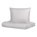 Lenjerie de pat King Size, Agnes, Homla, 3 piese, 200x220 cm, bumbac satinat/poliester, gri
