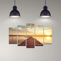 Set 5 tablouri decorative, 5DMDF-26, MDF , 20 x 60 cm, Multicolor