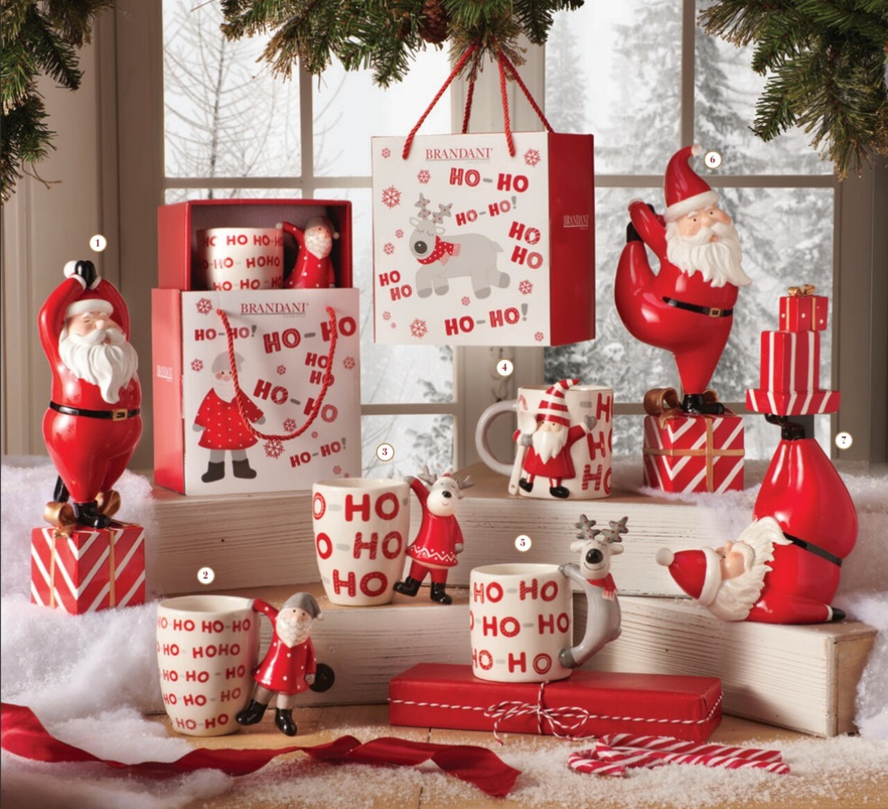 Cana, Ho-Ho-Ho Santa Claus, Brandani, 9.5x14x13 cm, dolomit