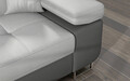 Coltar extensibil stanga 4 locuri ELTAP, Armd-66, Armando, 289x203x85 cm, lemn/poliester, gri deschis/gri