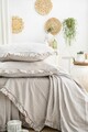 Set cuvertura pique dubla, Martha - Beige, Şaheser, Bumbac