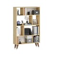 Corp biblioteca, Olivia, Harby, 90x138.6x25 cm, PAL , Stejar alb / safir