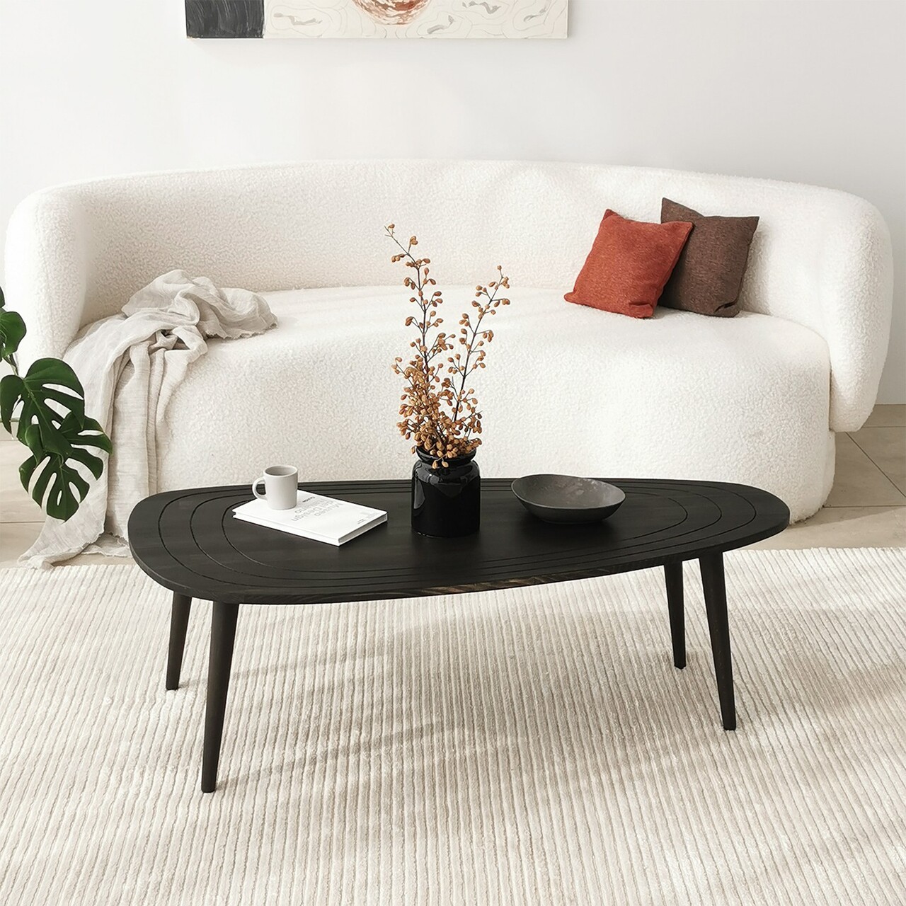 Masuta de cafea, Neostill, Sweet, 115x38x50 cm, Cadru: 100% LEMN DE PIN DE ÎNALTĂ CALITATE, Antracit - 1 | YEO