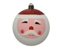 Glob Bauble santa, Decoris, Ø8 cm, plastic, rosu/alb