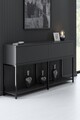 Consola, Bexley, Lord, 150x80x30 cm, PAL, Antracit / Negru
