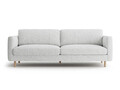 Canapea 4 locuri, Eden, Micadoni, 209x92x90 cm, tesatura structurata, gri deschis melanj