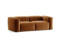 Canapea 2 locuri, Bergamo, Cosmopolitan Design, 224x108x70 cm, tesatura structurata, gri maro
