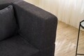 Canapea extensibilă cu 2 locuri, Balcab Home, 825BLC5402, Material: 100% ȘENILĂ, Antracit