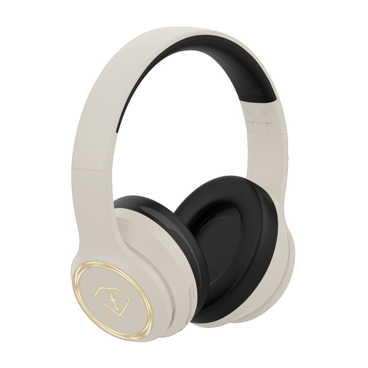 Casti wireless ANC Fashion TV, Matte Cream-Gold, 17x18.5x8 cm, crem/negru - imagine 6
