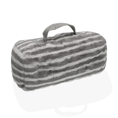 Opritor pentru usa Grey Striped, Versa, 24 x 9 x 11 cm, poliester, gri
