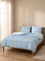 Lenjerie de pat King Size, Cloud, Homla, 200x220 cm, 3 piese, bumbac, albastru