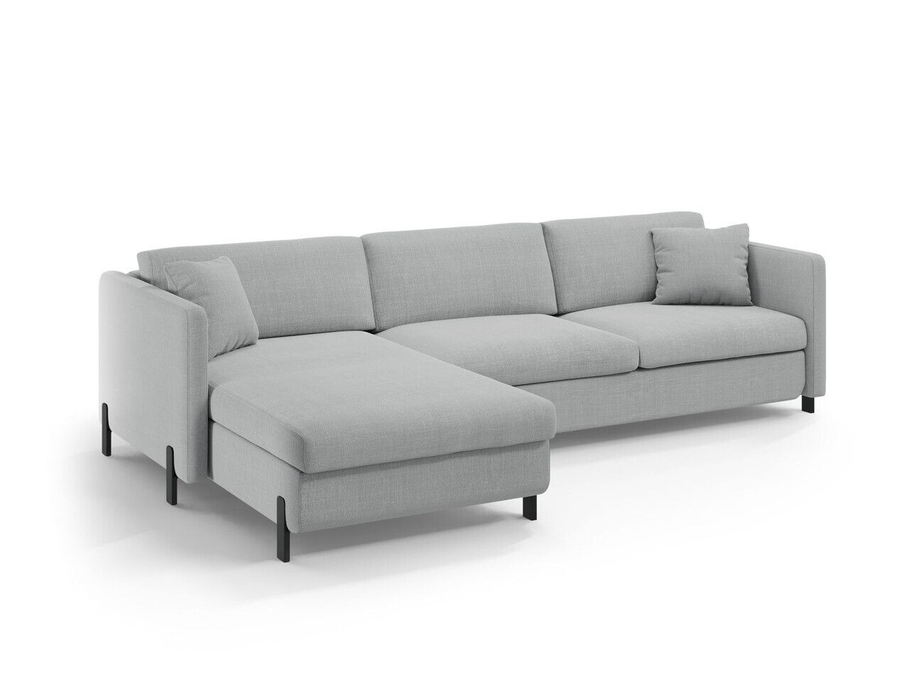 Coltar extensibil stanga 4 locuri, Gloria, Micadoni Home, 266x170x88 cm, tesatura structurata, gri deschis — imaginea 6