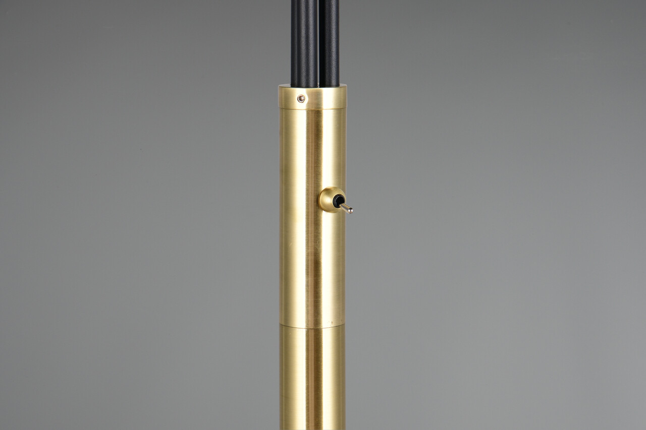 Lampadar Paxton, TRIO, 30x18x200 cm, 10W, 3x E27, metal, negru/auriu