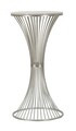 Masuta inalta Funnel, Mauro Ferretti, 50x50x100 cm, fier/marmura, argintiu