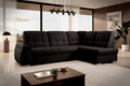 Coltar extensibil dreapta 3 locuri ELTAP, RT-22FL, Sado, 272x192x95 cm, lemn/poliester, maro inchis