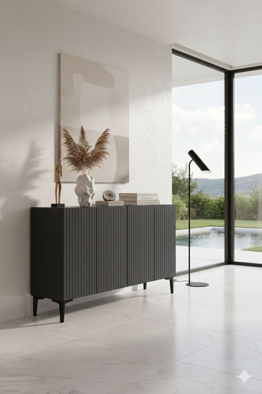 Consola, Hanah Home, Zeynep 120, 120x79x32 cm, Antracit - view 2