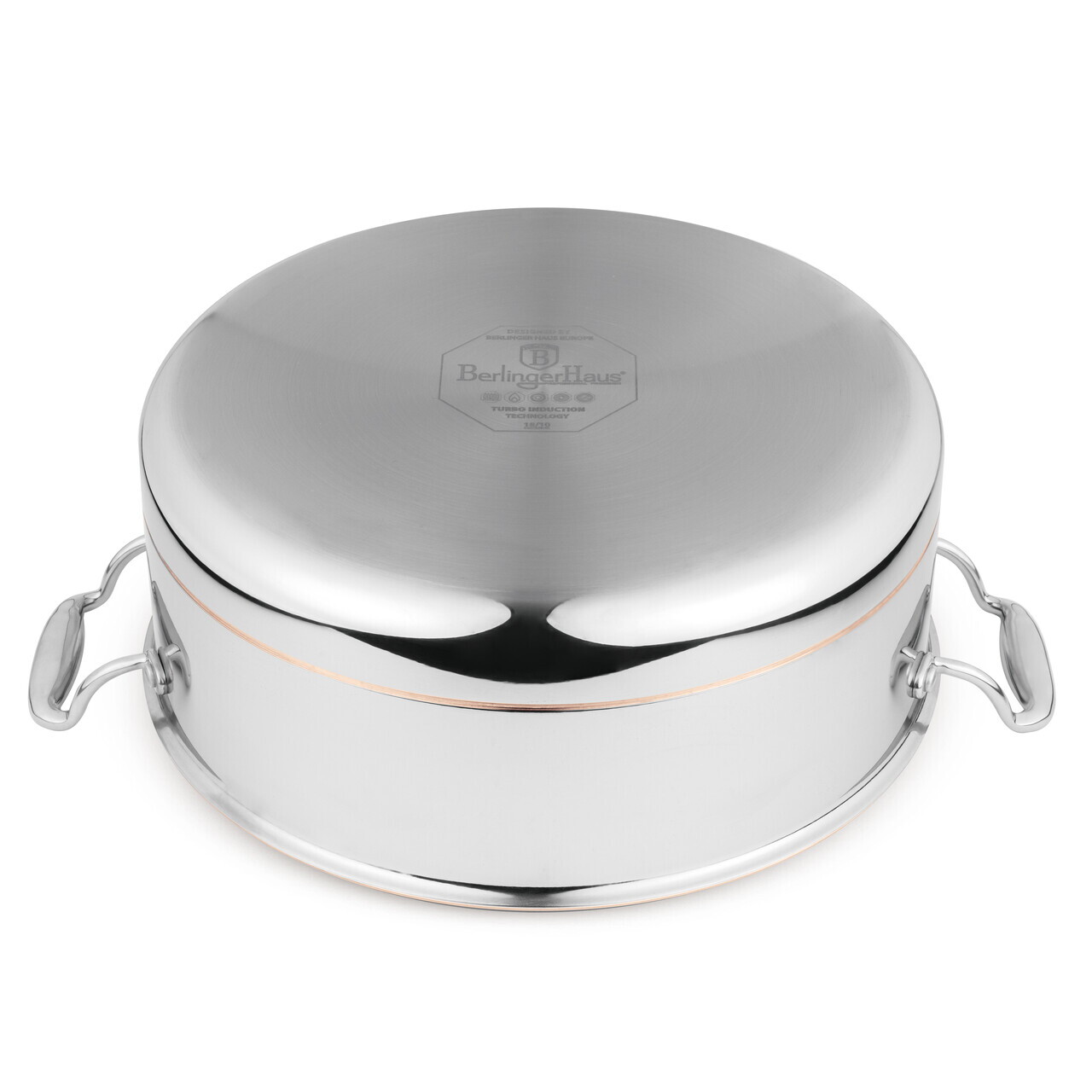 Oala adanca cu capac Berlinger Haus, Copper Touch, 28 cm, inox/aluminiu, argintiu - imagine 7