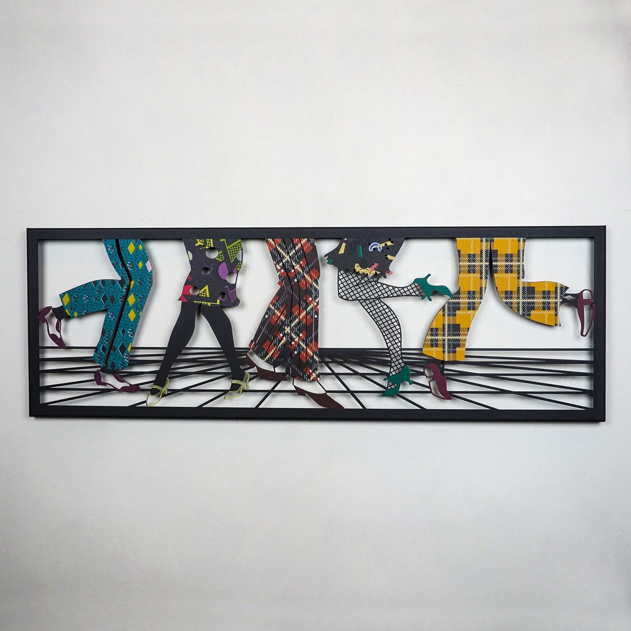 Decoratiune de perete, Let's Dance Metal Wall Art, Dimensiuni: 31 x 95 cm, Multicolor - view 2