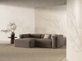Coltar stanga 2 locuri, Bergamo, Cosmopolitan Design, 244x152x70 cm, tesatura structurata, cappuccino