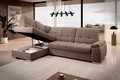 Coltar extensibil stanga 3 locuri ELTAP, LT-20NU, Sado, 272x192x95 cm, lemn/poliester, maro deschis