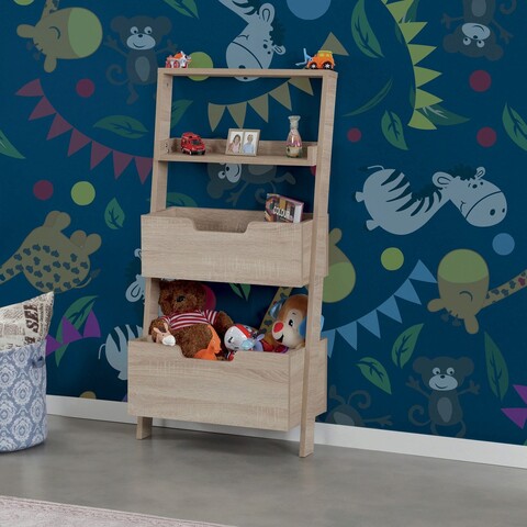 Corp biblioteca, comforty, low, 59x120x35 cm, stejar deschis