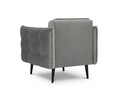 Fotoliu, Canna, Mazzini Sofas, 90x100x88 cm, catifea, gri deschis