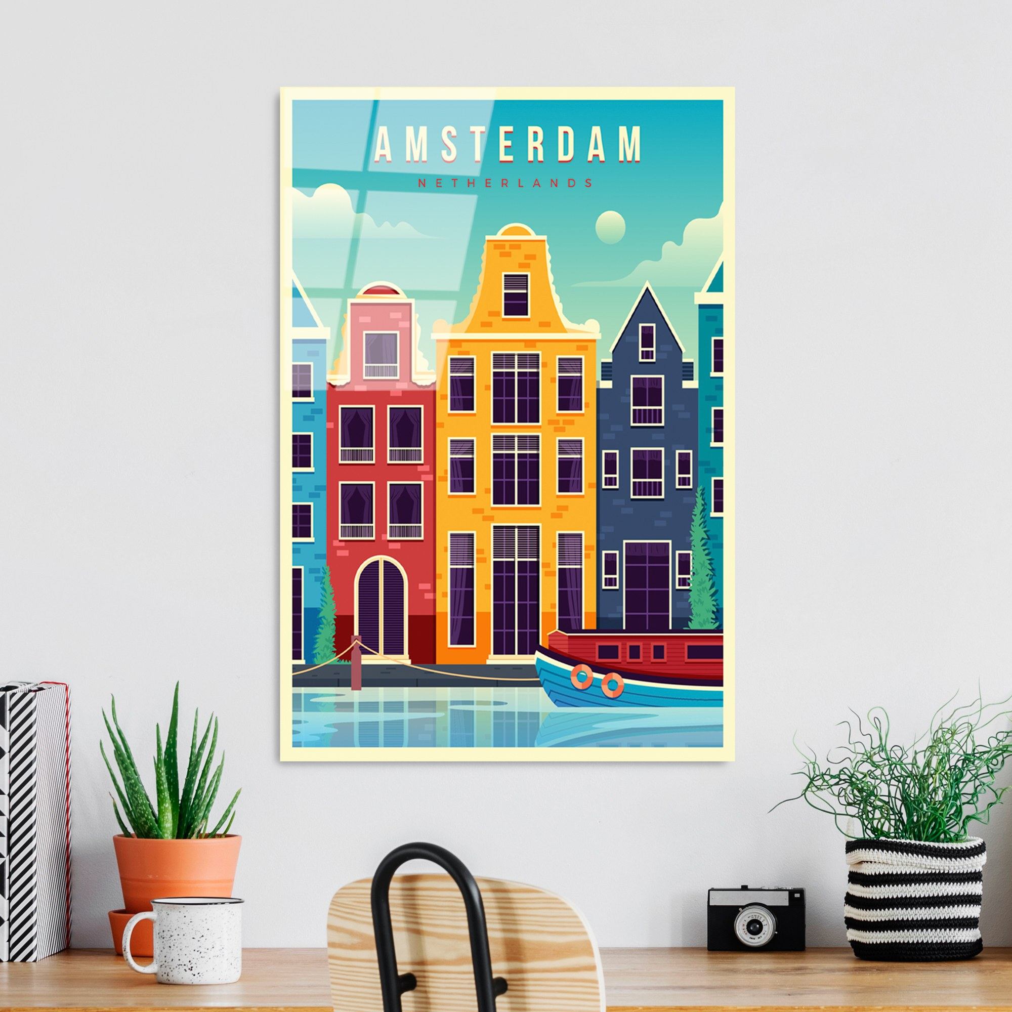 Tablou decorativ, UV-1028, 30 x 45 cm, Multicolor