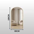 Oglinda Cheval, Hanah Home, Oval 80x180, 80x180x1.5 cm, Auriu