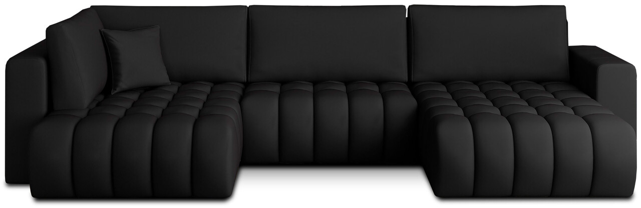 Coltar extensibil dreapta 6 locuri ELTAP, RT-11SOF, Bonito, 350x175x92 cm, lemn/poliester, negru - 1 | YEO