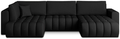 Coltar extensibil dreapta 6 locuri ELTAP, RT-11SOF, Bonito, 350x175x92 cm, lemn/poliester, negru
