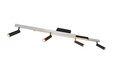 Plafoniera Zeno, TRIO, 133x8.5x15 cm, 5.5W, 12W, 4x SMD, 1x SMD, metal, argintiu lucios/negru