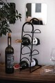 Suport pentru sticle de vin, Puqa Design, Hope, 21x12x43.5 cm, Metal, Negru