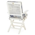 Scaun pliabil cu brate, Tropical, 59x60x95 cm, alb