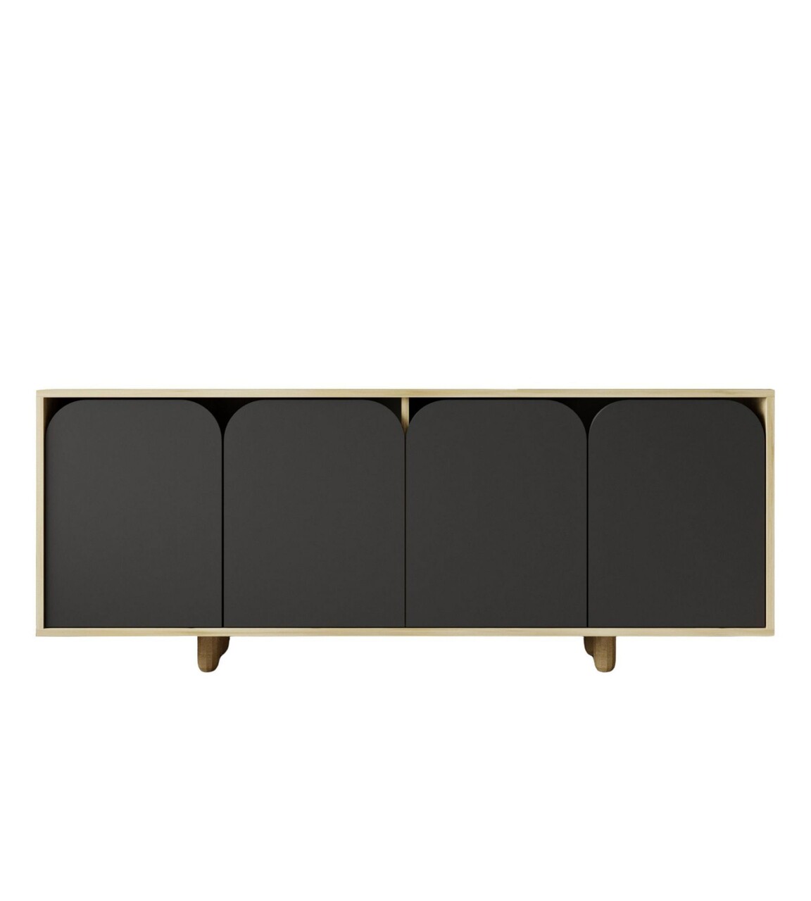 Consola, Hanah Home, Lazio Bohem 180, 180x75x45 cm, PAL, Stejar safir / Antracit - imagine 3