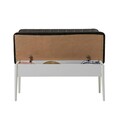 Bancheta cu spatar, Vina 1053-2, Vella, Anthracite, White, 110x40x85 cm