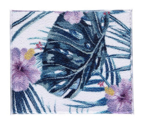 Covoraș de baie, confetti, hibiscus, 50x57 cm, poliamida, lila