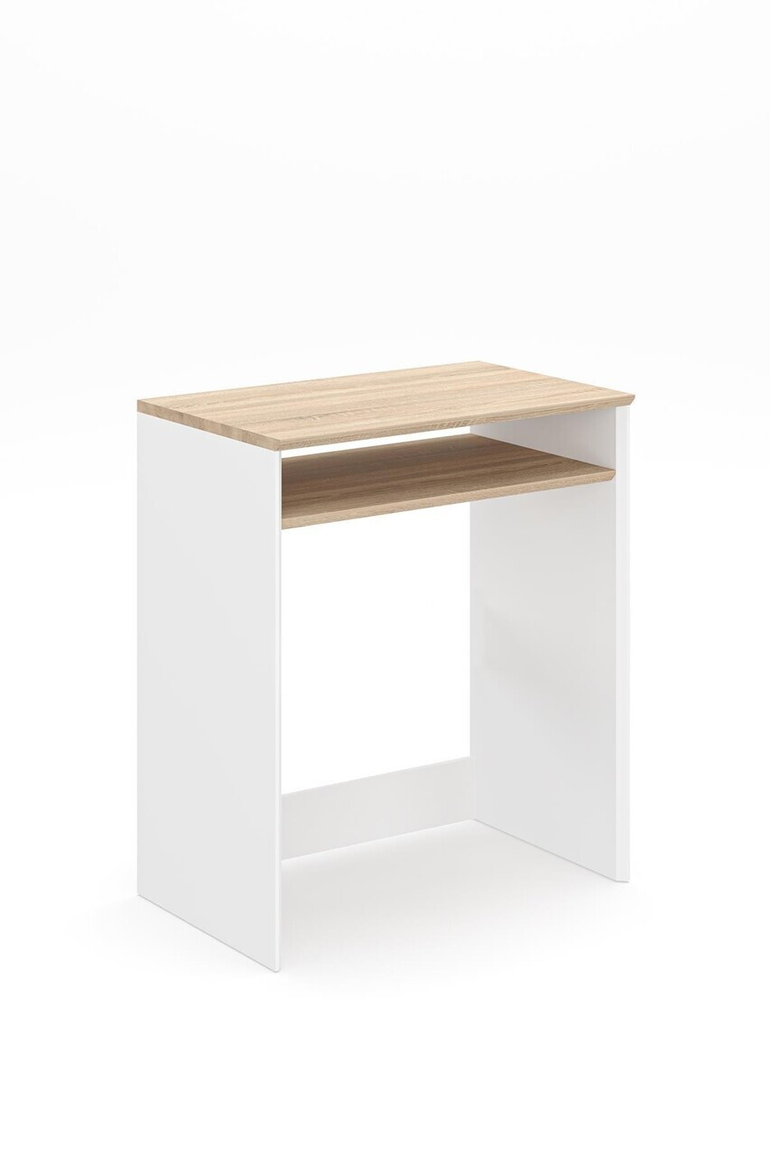 Birou, Hanah Home, Zeyna, 65x75x40 cm, Stejar Sonomo / Alb — imaginea 3