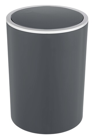 Cos de gunoi cu capac batant, wenko, inca, 5 l, 18.5 x 25.5 x 18.5 cm, plastic, antracit