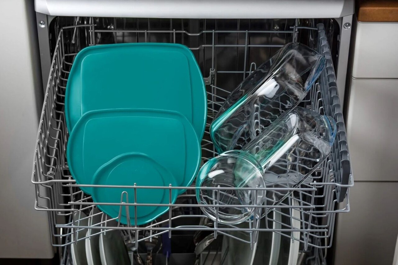 Caserola patrata, cu capac, sticla termorezistenta, 25x22cm/2,2L, "Cook&amp;Store", Blue - Pyrex - imagine 5