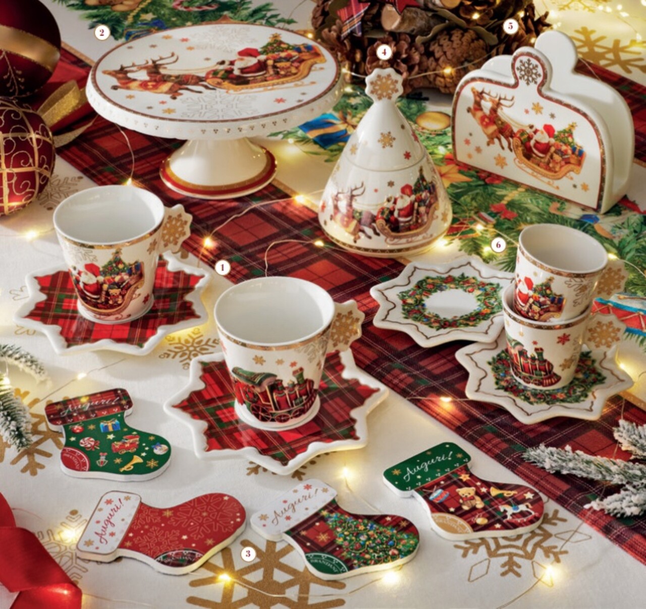 Zaharnita cu capac, Christmas, Brandani, 10.5x14 cm, portelan New Bone China