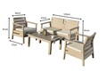 Set mobilier de gradina, Okko, Solemare 125, Bej deșert