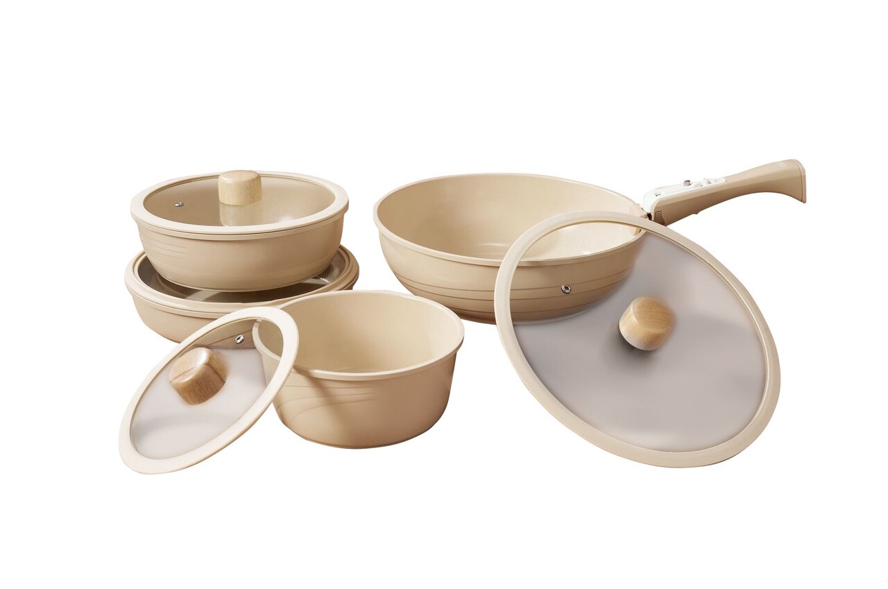 Set vase pentru gatit, Hermia, 343HNG1103, Baza de indicție, Crem - view 8