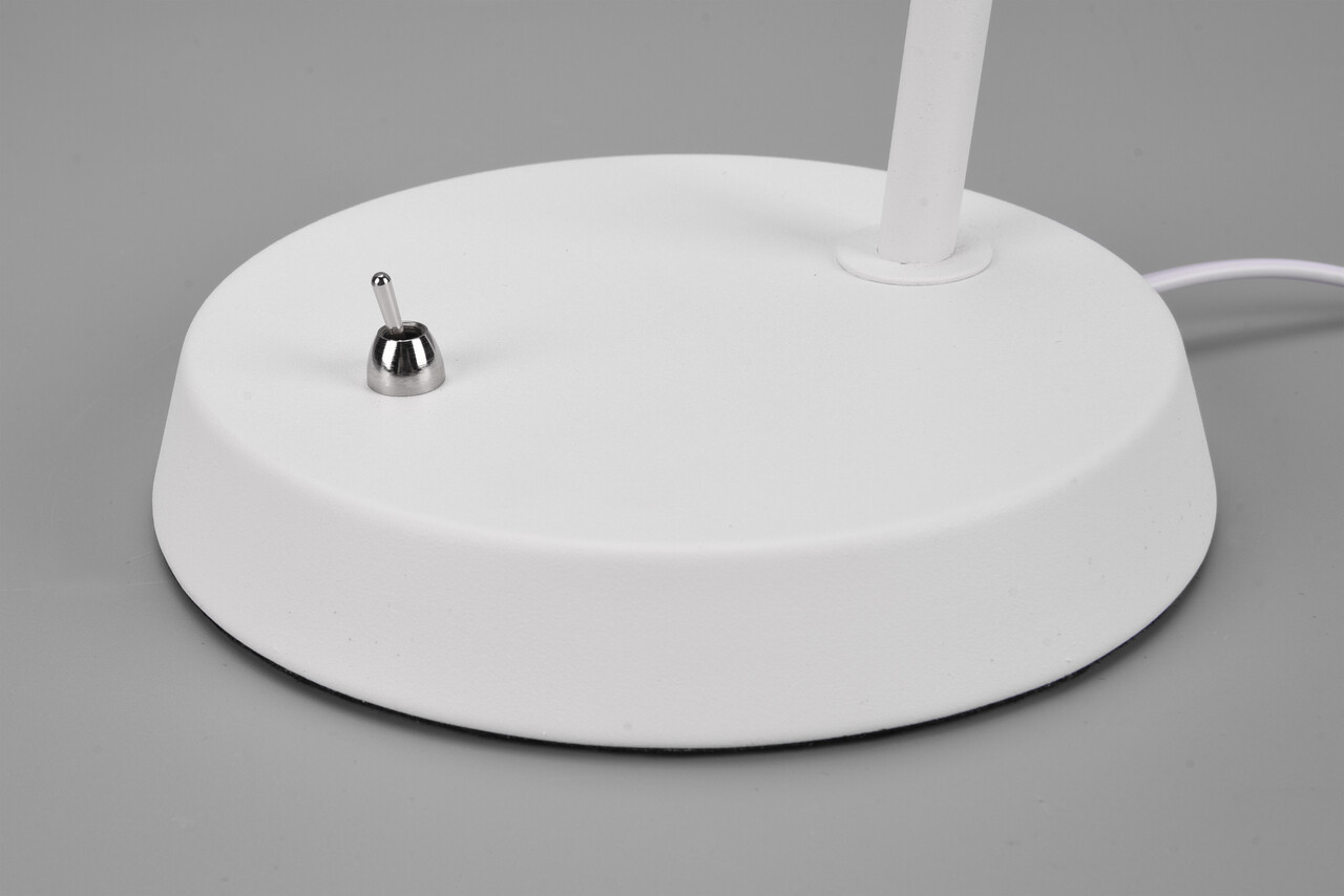 Lampa de masa Enzo, RL, 16.7x23.3x50.1 cm, 10W, 1x E27, metal, alb mat