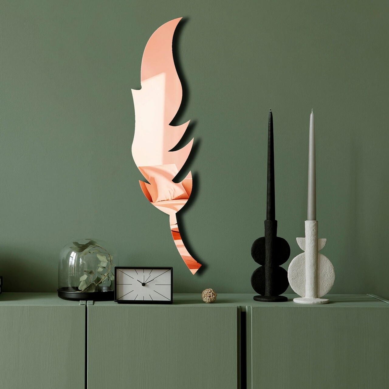 Oglinda decorativa Ozgl524 Partea de jos: 100% EVA (Grosime: 10 mm) Auriu roz