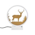Lampa de masa, Shadow, 526SHD1145, Metal, Alb/Auriu