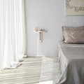 Raft de perete, Neostill, Reve, 35x35 cm, Lemn masiv, Aur/Alb