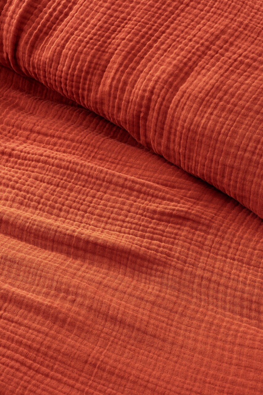 Cuvertura matlasata dubla, Muslin - Tile Red (170 x 250), DC Home, Bumbac
