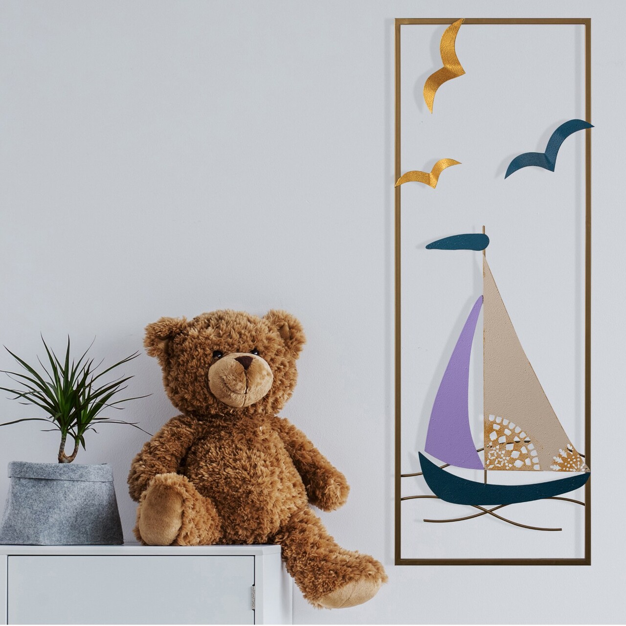 Decoratiune, Port de Cannes, Dimensiune: 32 x 5 x 90 cm, Multicolor - view 3