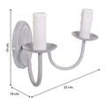 Aplica de perete Freya, Creaciones Meng, 2 x E14, 40W, metal/in